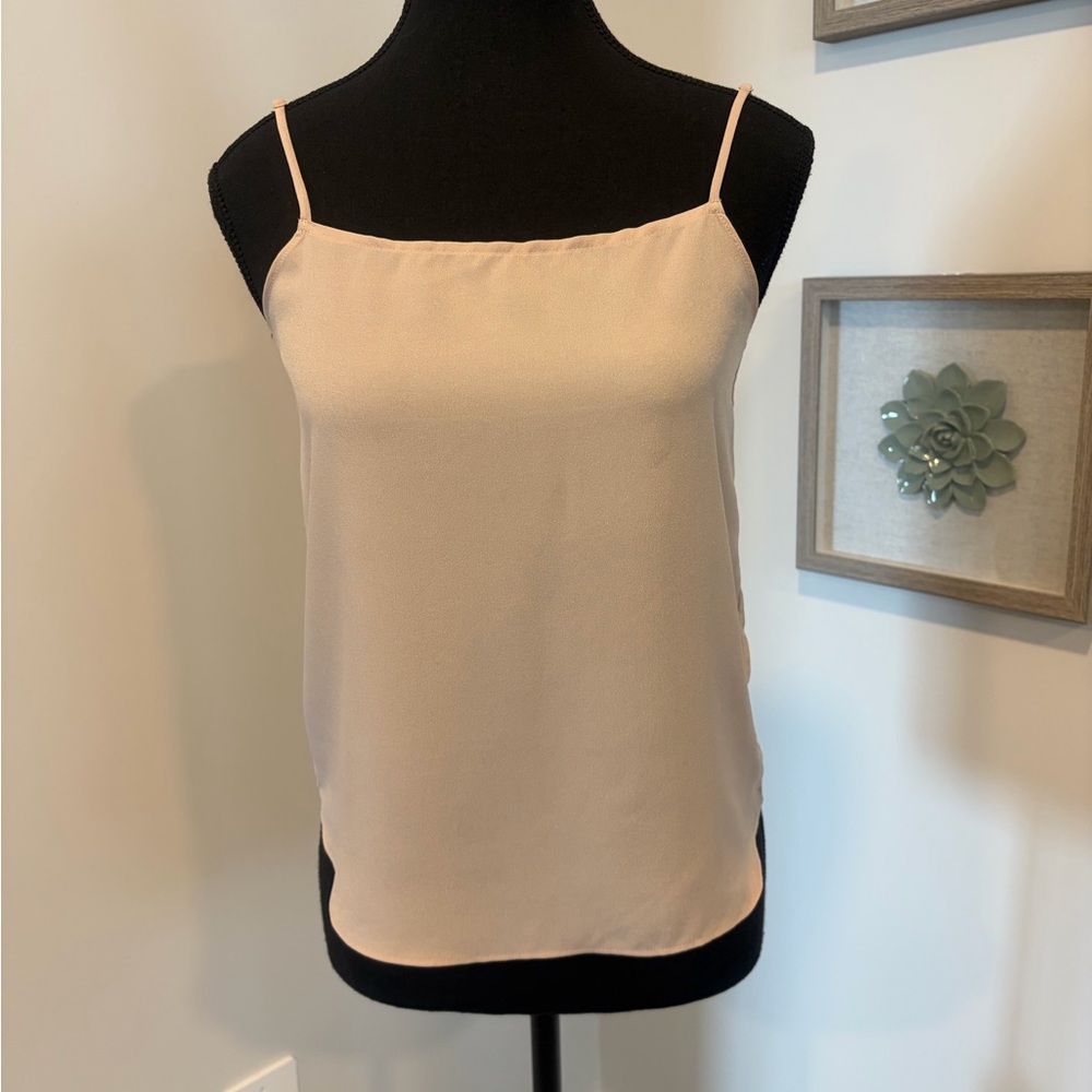 OAK + FORT Light Tan Camisole With Adjustable Straps EUC